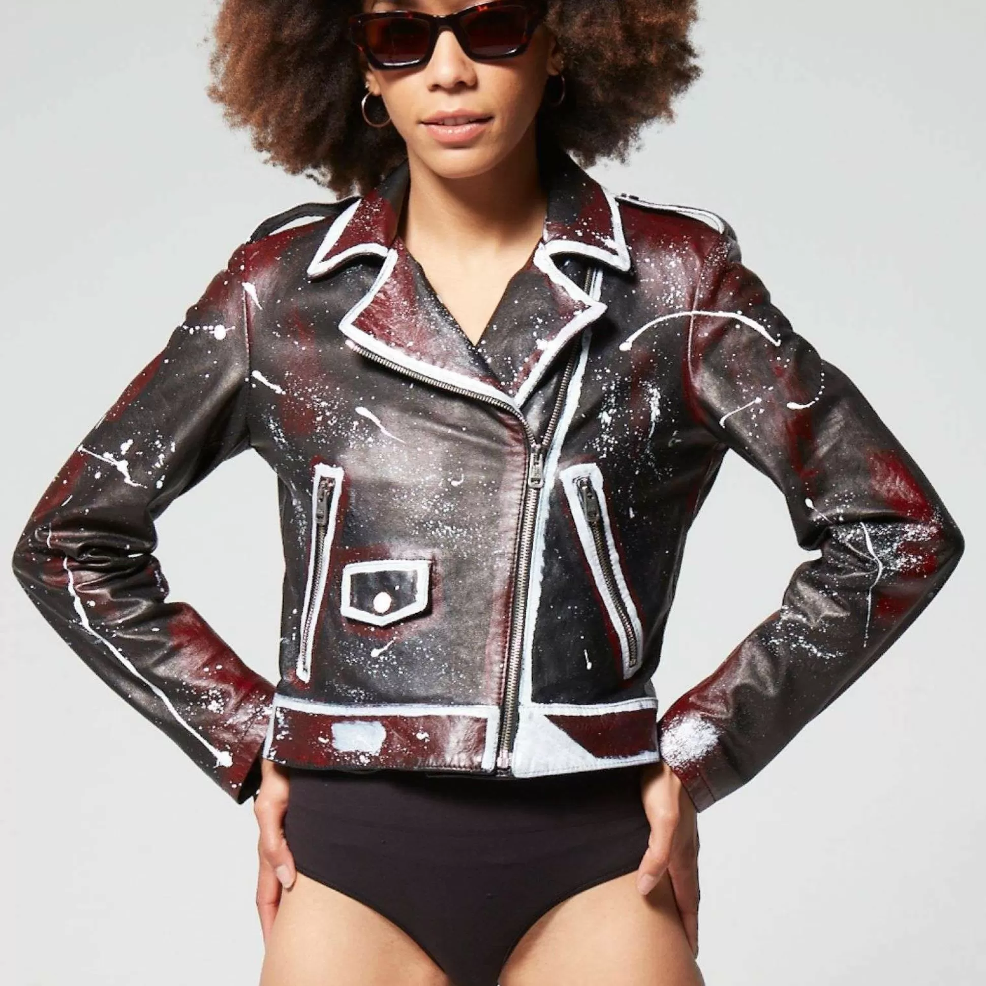 Outlet A.S.98 Leather Jacket Katy
